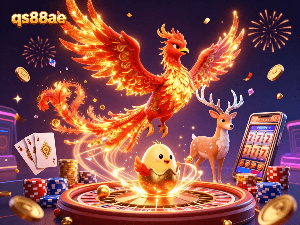 Engage with qs88ae through a vibrant scene of casino excitement featuring dynamic game elements.