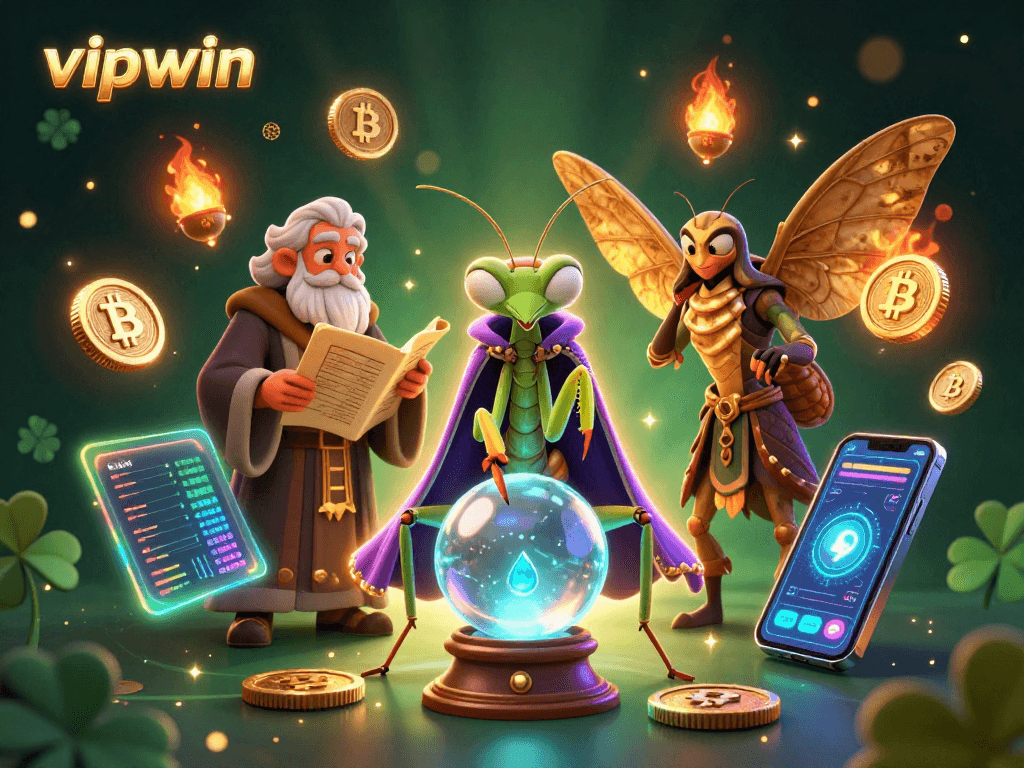 Experience winning strategies at vipwin with a vibrant 3D fantasy casino scene.