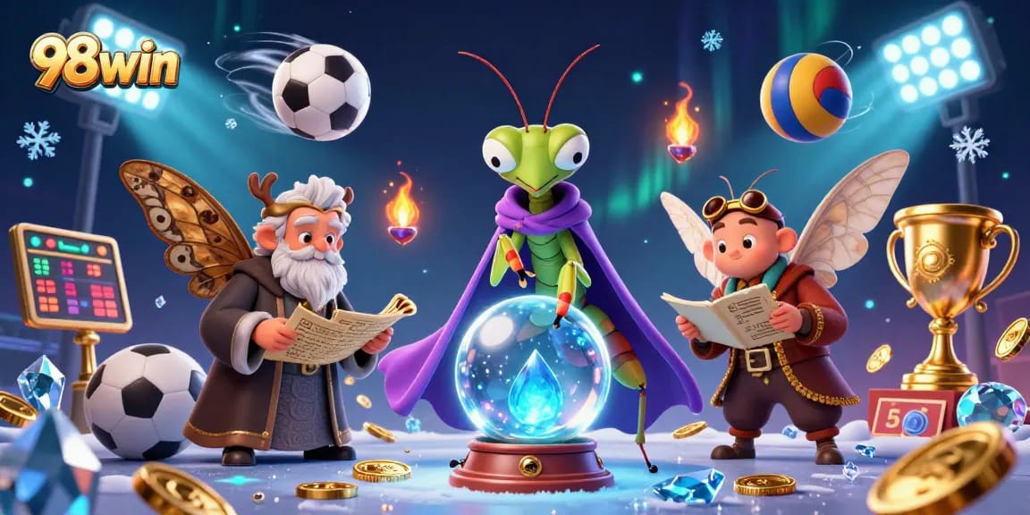 Engage with 98win's immersive gaming experience through a vivid betting scene featuring sports elements.
