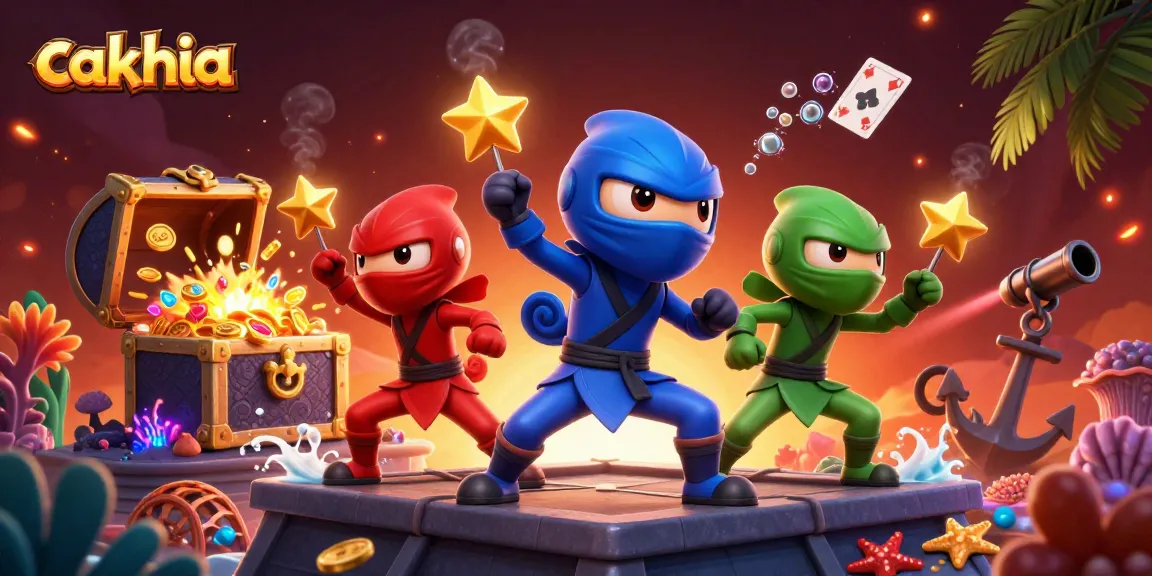 Cakhia elevates sports betting excitement, showcasing synchronized ninja chameleons in vibrant poses.