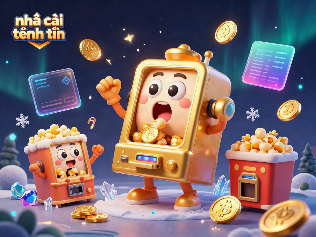 Engage with nhà cái tặng tiền through a stunning golden slot machine hitting jackpots in a dynamic and vibrant casino scene.