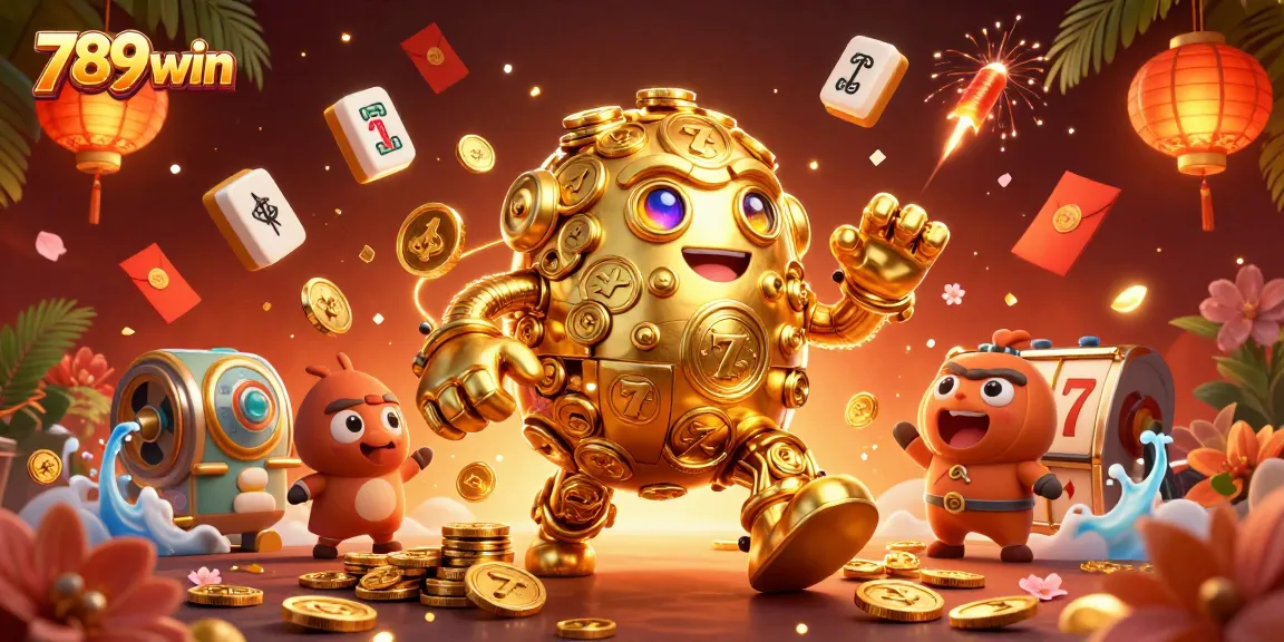 Experience winning with 789win in this lively 3D casino scene full of vibrant elements.