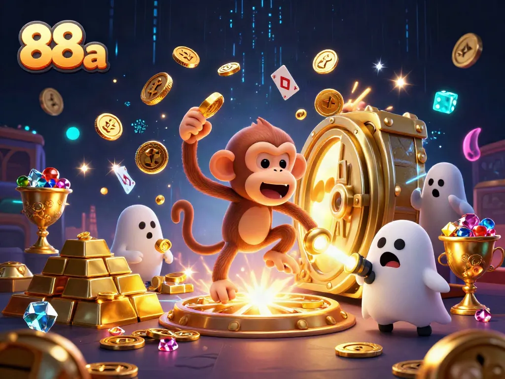 Experience the thrilling atmosphere of 88 aa casino with vibrant visuals and gold treasures.