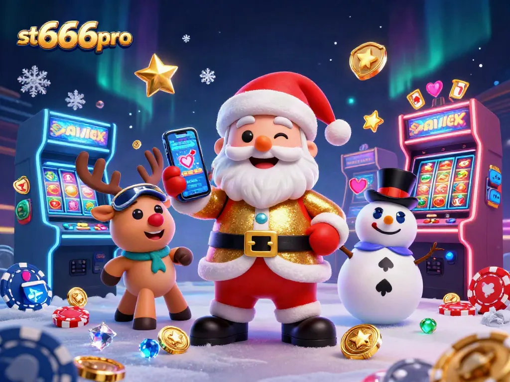 Engage with st666pro’s exciting slots and jackpots featuring Santa and friends.
