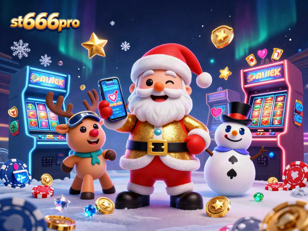 Engage with st666pro’s exciting slots and jackpots featuring Santa and friends.