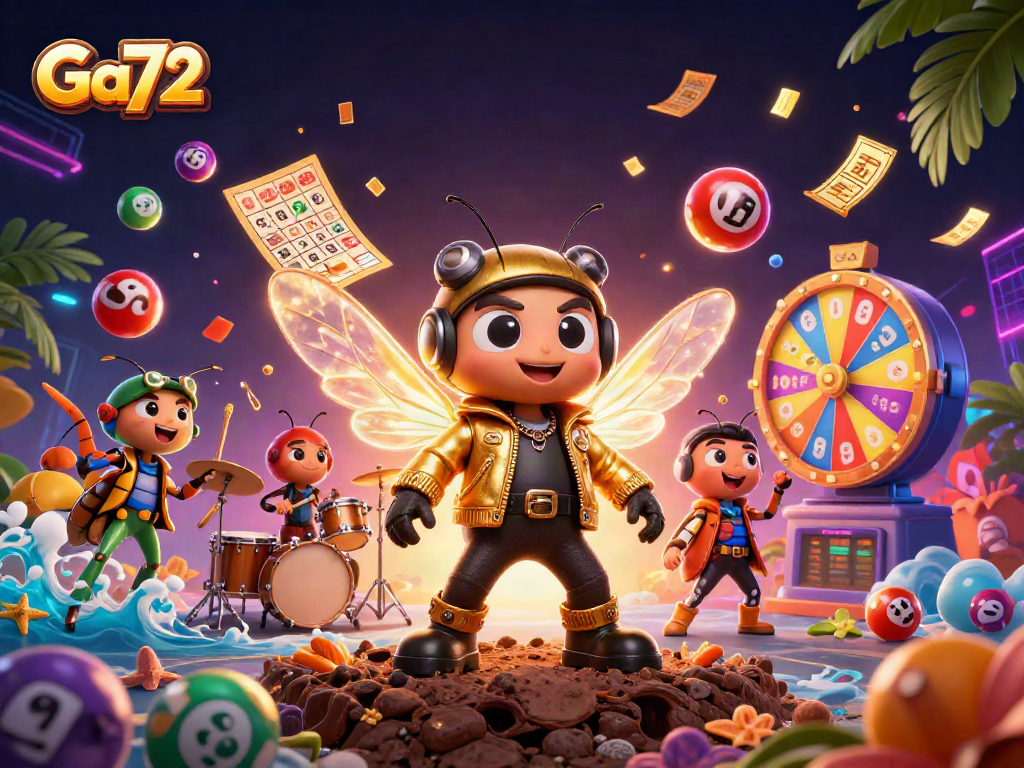 Engage in thrilling gameplay at Ga72 with vibrant lottery balls and dynamic gaming elements.