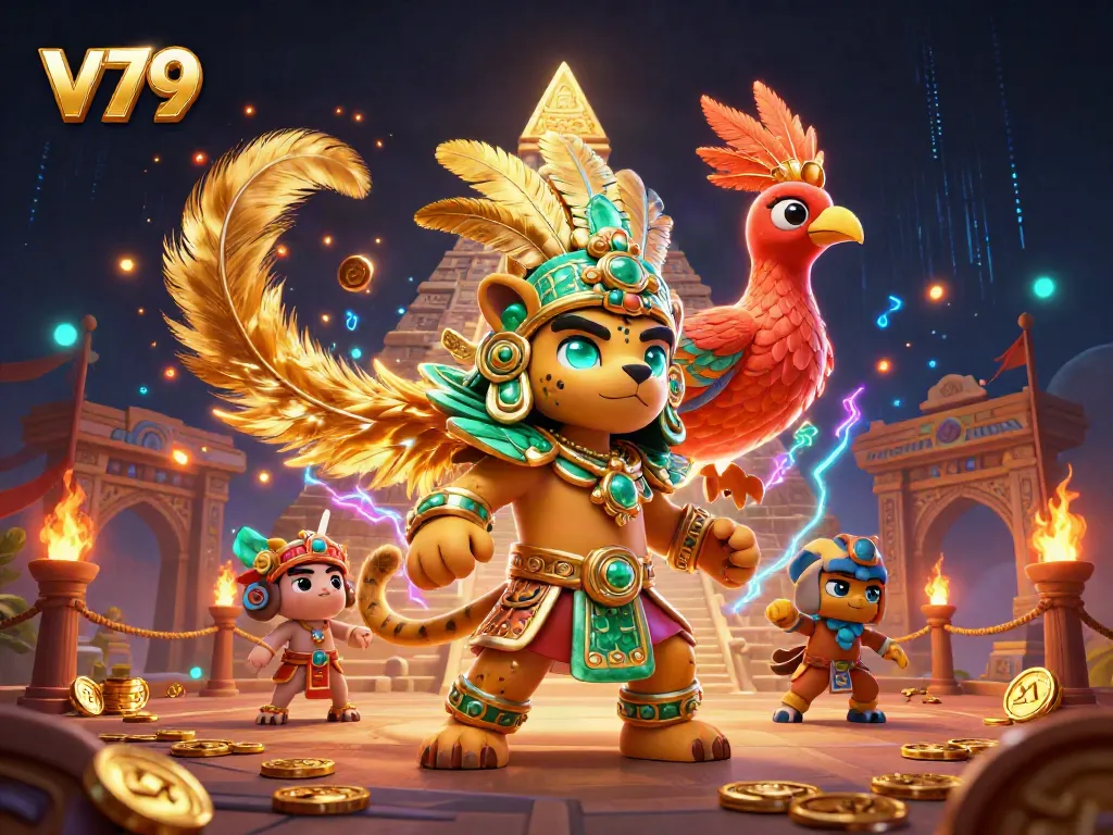 Experience thrilling gameplay at v79 with vibrant characters and dynamic casino elements.
