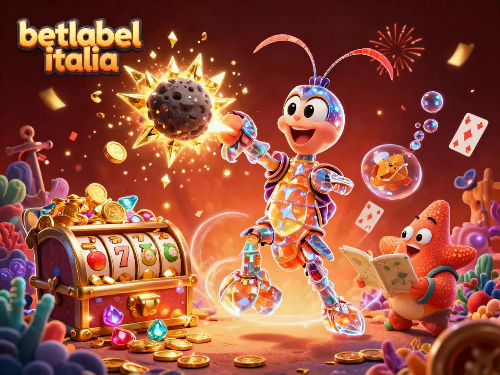 Experience the thrilling action of betlabel italia with a dynamic casino scene featuring a galactic samurai and vibrant game elements.