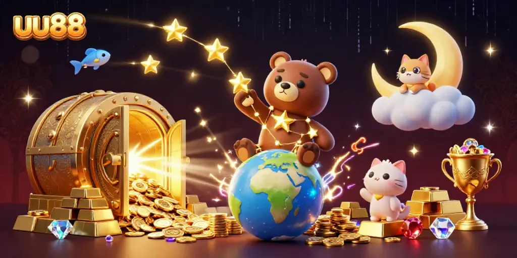 Experience the thrill of gaming with uu88 featuring dazzling stars and treasure.