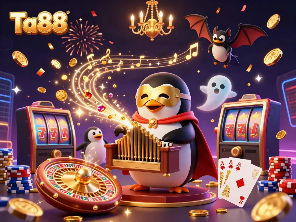 Experience the thrilling gaming world of Ta88 with dynamic casino elements and vibrant characters.