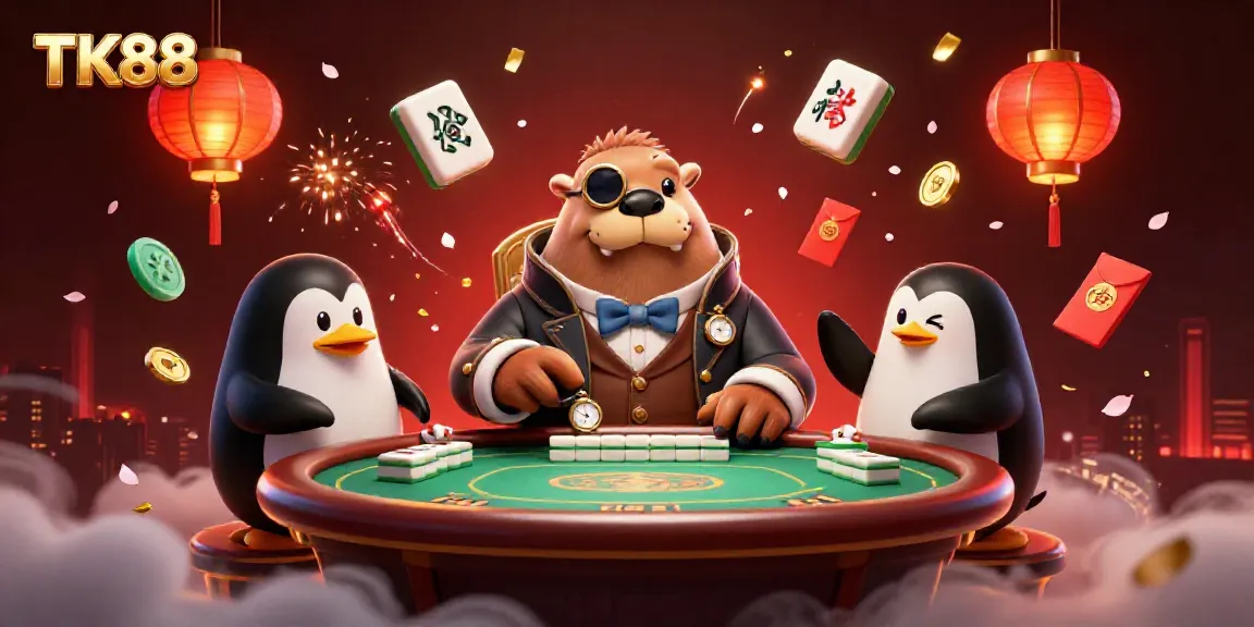 Experience high-stakes poker at TK88 with a charming walrus and unique underwater elements.